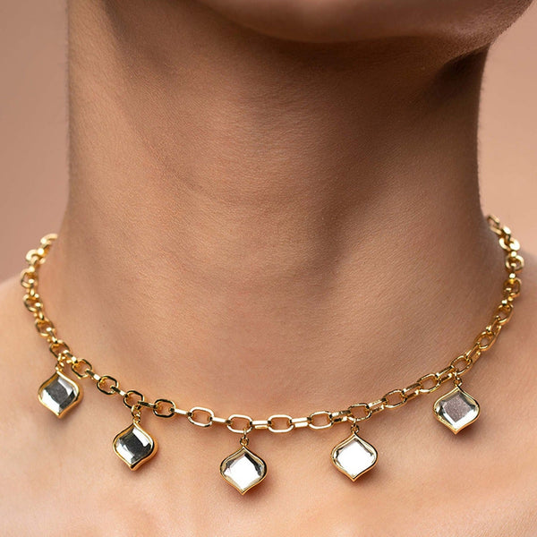 isharya Amara Mirror Quintet Necklace Necklaces