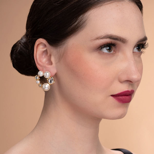 isharya Amara Pearl CZ Earrings Earrings