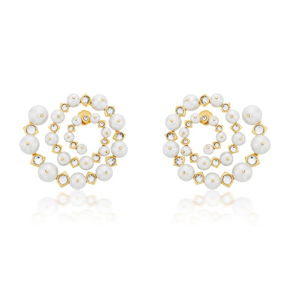 isharya Amara Pearl Swirl Earrings Earrings