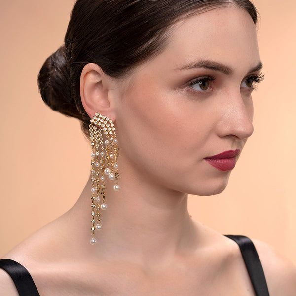 isharya Amara Waterfall Pearl Earrings Earrings