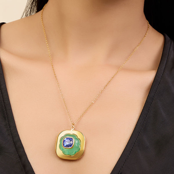 isharya Aqua Cool Pendant Necklace Necklaces Blue