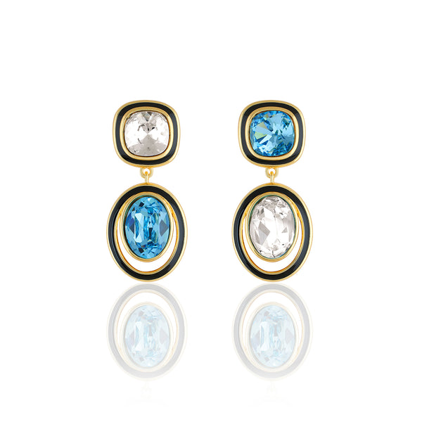 Isharya Aqua Goals Mismatched Danglers Earrings