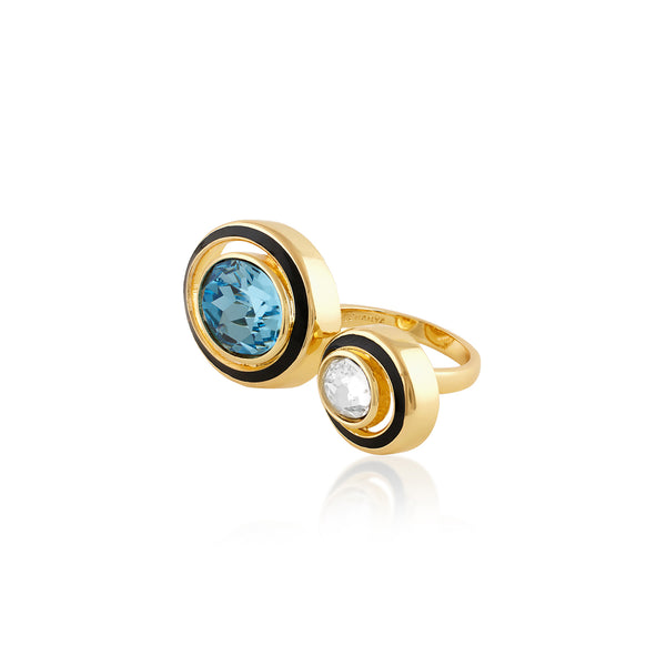 Isharya Aqua Goals Two Head Ring Rings