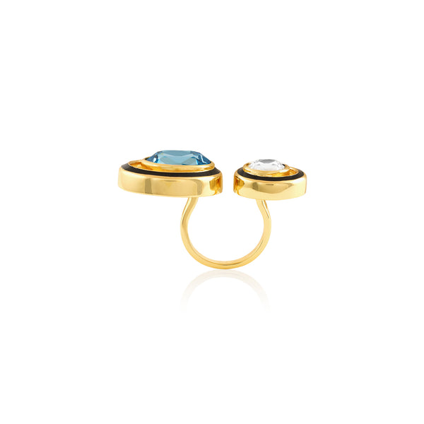 Isharya Aqua Goals Two Head Ring Rings