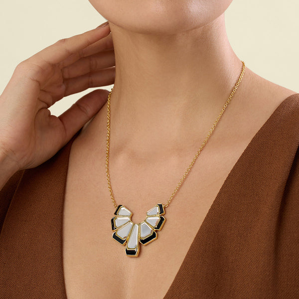 isharya Ayaana Mirror Enamel Pendant Necklaces