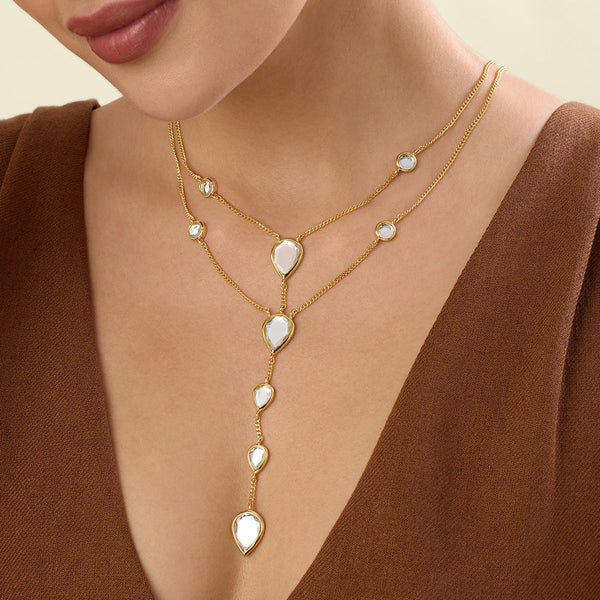 isharya Ayaana Mirror Y Necklace Necklaces