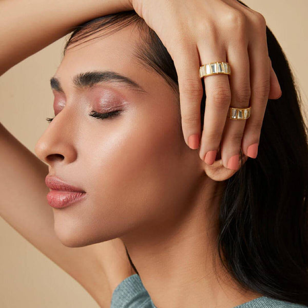 Isharya Baguette Duo Band Ring Rings 5