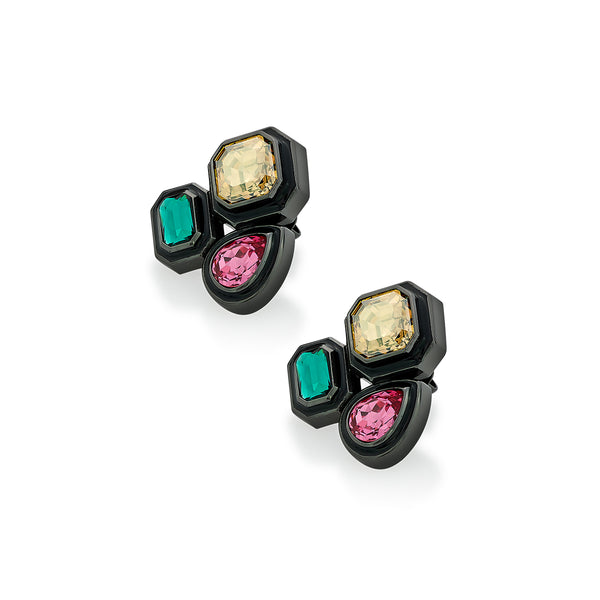 Isharya Banger Trio Studs Earrings Multi