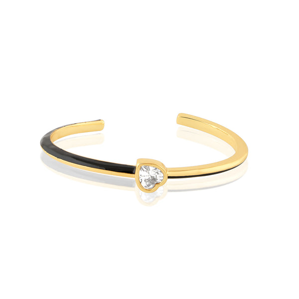 isharya Black Sweet Heart Cuff Cuff XS