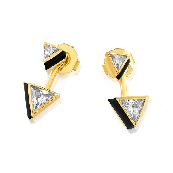 Isharya Black Triangles Earrings Earrings