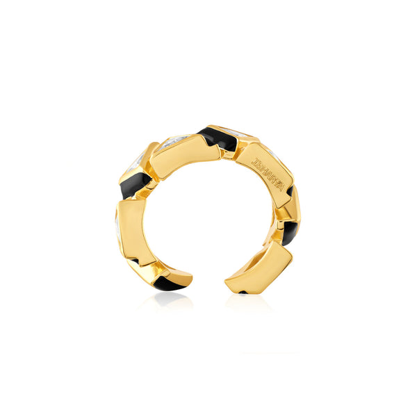 Isharya Black Triangles Infinity Ring Rings