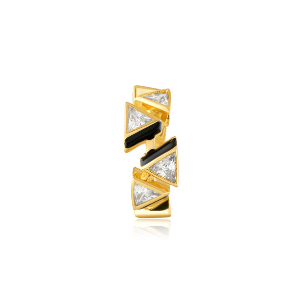 Isharya Black Triangles Infinity Ring Rings