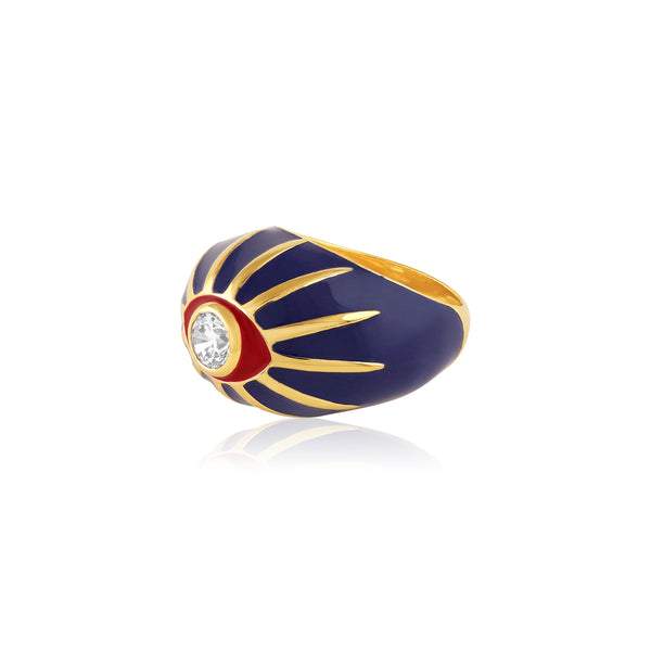Isharya Blue Eye Statement Ring Rings 6