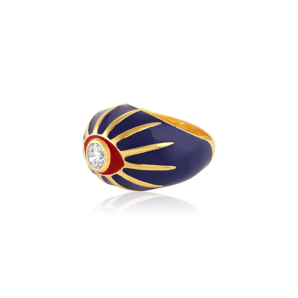 Isharya Blue Eye Statement Ring Rings 6
