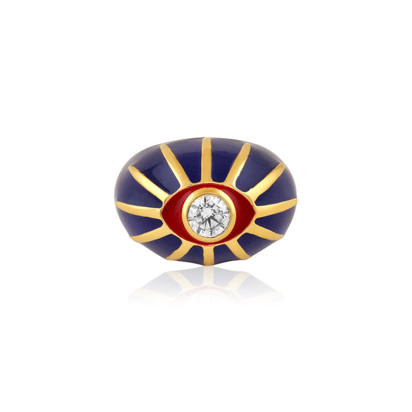 isharya Blue Eye Statement Ring Rings 6