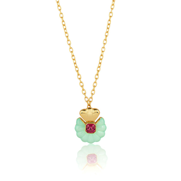 Isharya Blue Seashell Necklace Necklaces Blue