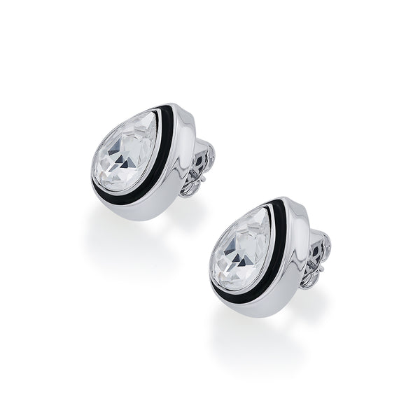 Isharya Bougie Crystal Studs Earrings Silver