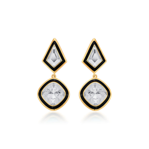 isharya Bougie Duo Crystal Drop Earrings Earrings