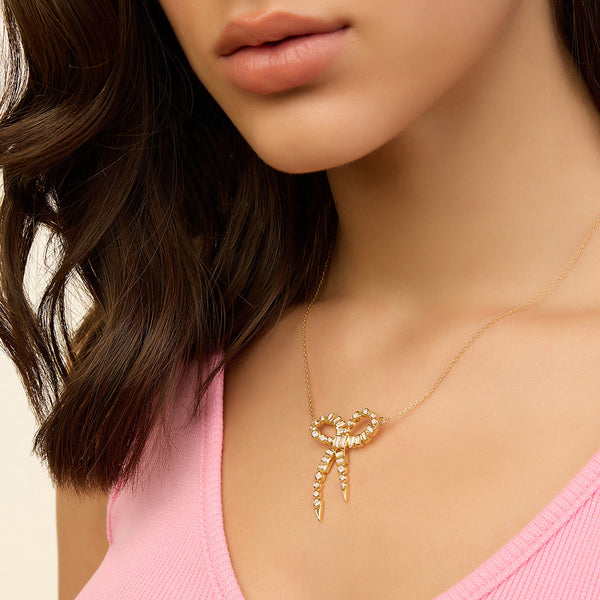 isharya Bow Spiked Necklace Necklaces