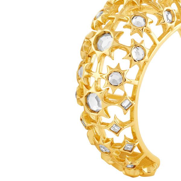 Isharya Celeste Mirror Dome Cocktail Cuff Cuff XS