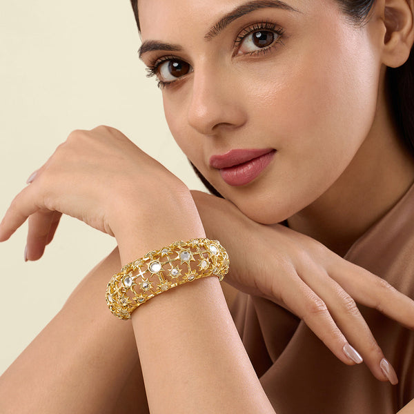 Isharya Celeste Mirror Dome Cocktail Cuff Cuff XS