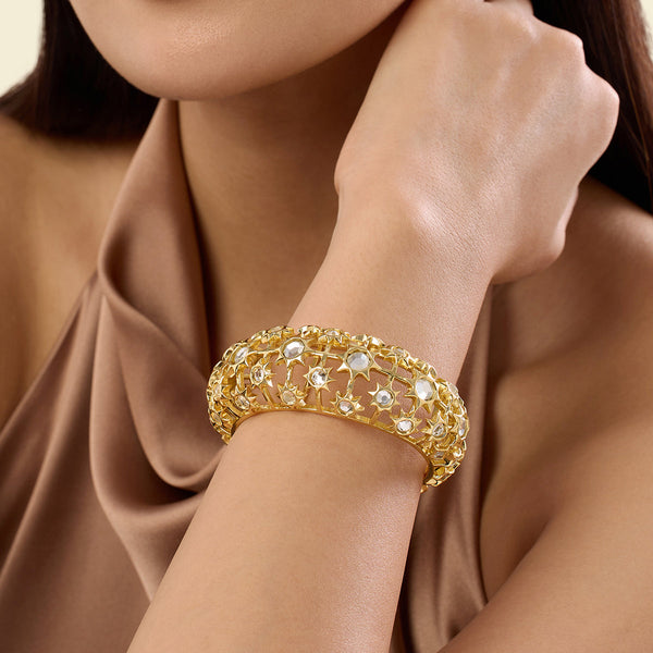 isharya Celeste Mirror Dome Cocktail Cuff Cuff XS