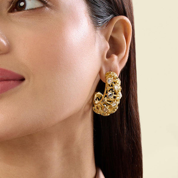 isharya Celeste Mirror Hoop Earrings Earrings