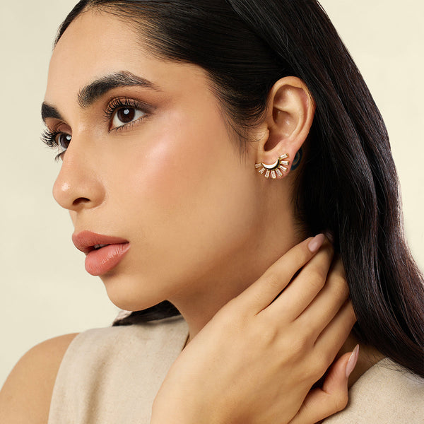 Isharya Celestial Curve Studs Earrings