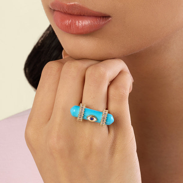 isharya Celestial Turquoise Amulet Ring Rings 6