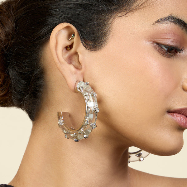 isharya Chaand Statement Hoops Earrings
