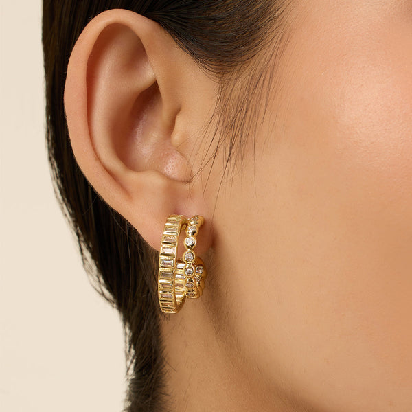 isharya Chunky Double Hoops Earrings