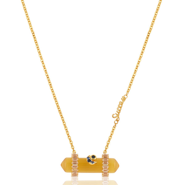 Isharya Citrine Pendant Necklace Necklaces