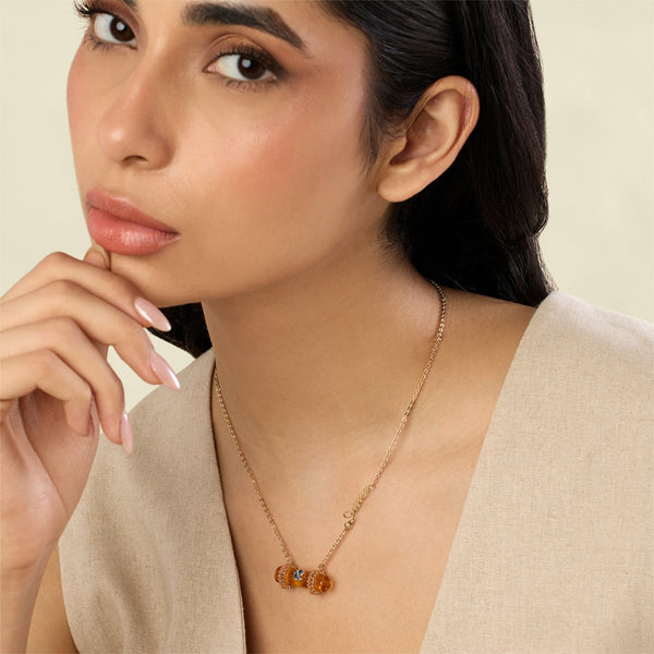 Isharya Citrine Pendant Necklace Necklaces