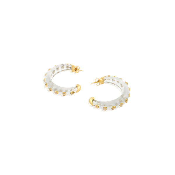 Isharya Clear Core Hoop Earrings Earrings
