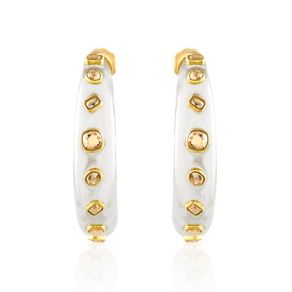 Isharya Clear Core Hoop Earrings Earrings