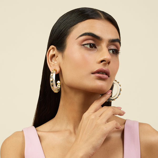 Isharya Clear Core Hoop Earrings Earrings