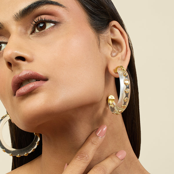 isharya Clear Core Hoop Earrings Earrings