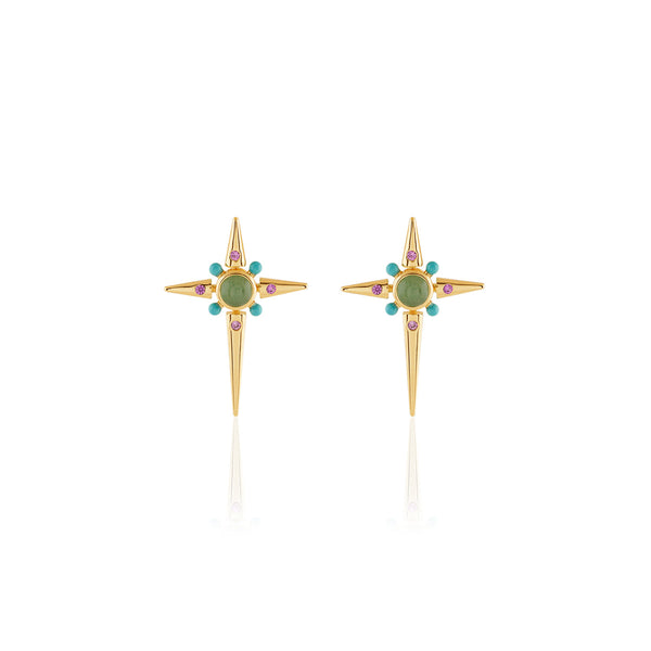 Isharya Cosmic Cross Studs Earrings