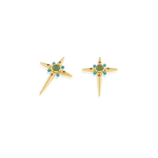 Isharya Cosmic Cross Studs Earrings
