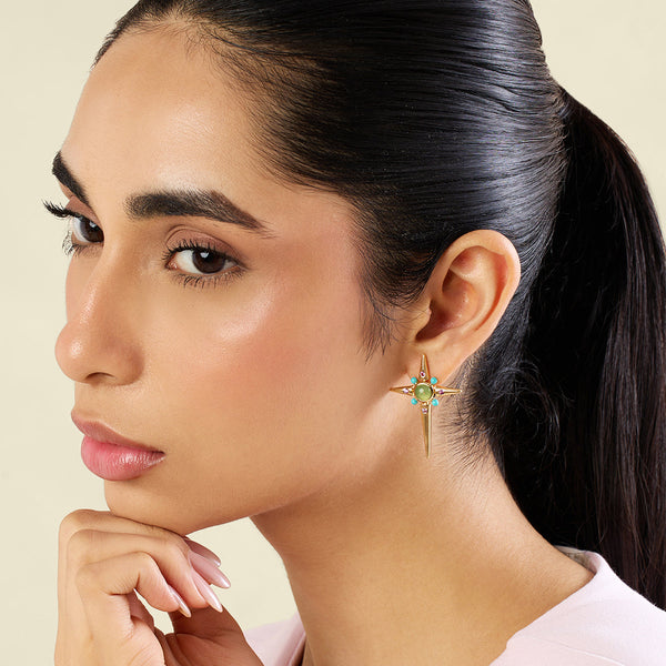 Isharya Cosmic Cross Studs Earrings