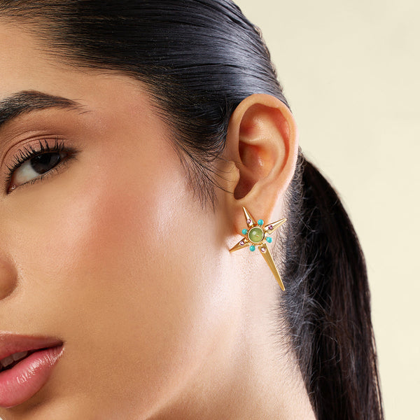 isharya Cosmic Cross Studs Earrings