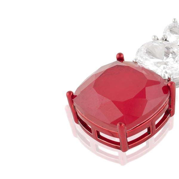 Isharya Crimson Elegance Dangler Earrings Earrings