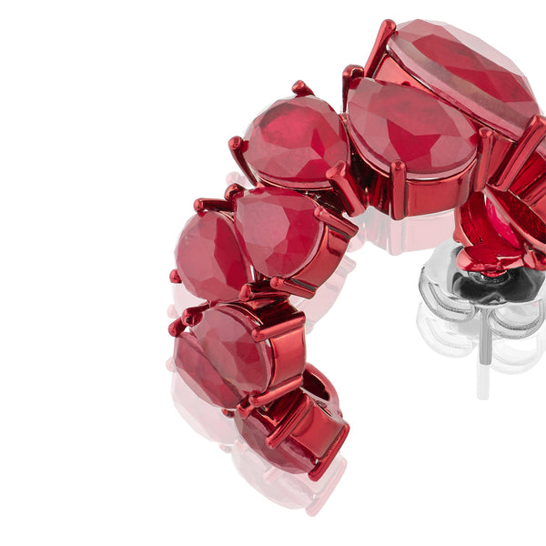 Isharya Crimson Glow Statement Hoops Earrings