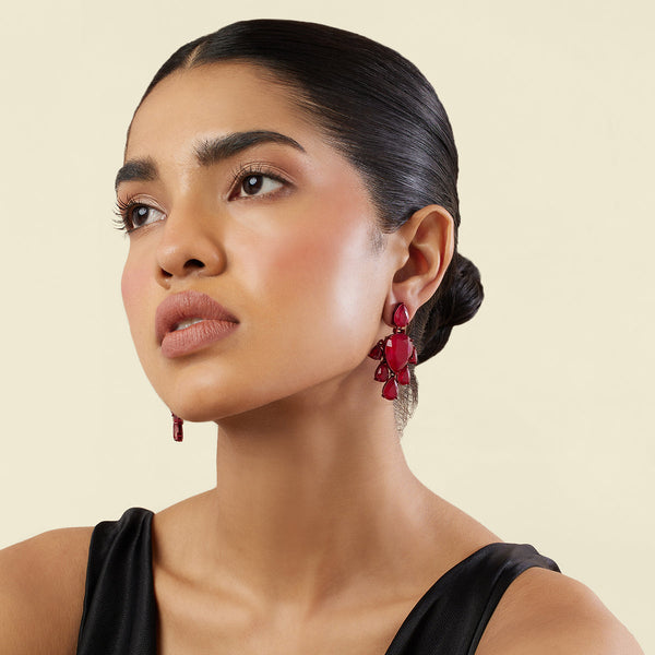 Isharya Crimson Luxe Dangler Earrings Earrings