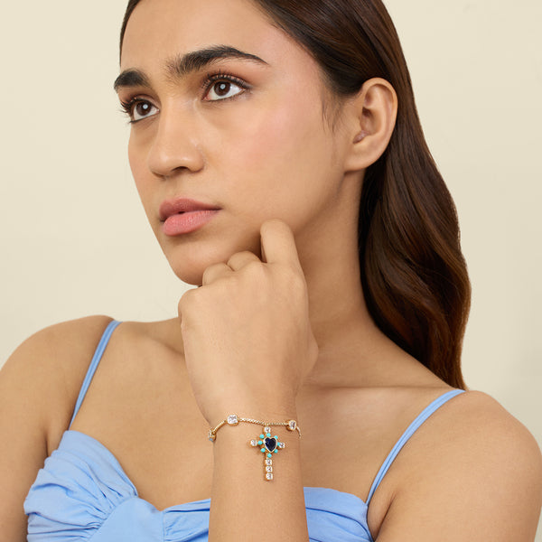 Isharya Cross My Heart Bracelet Bracelets