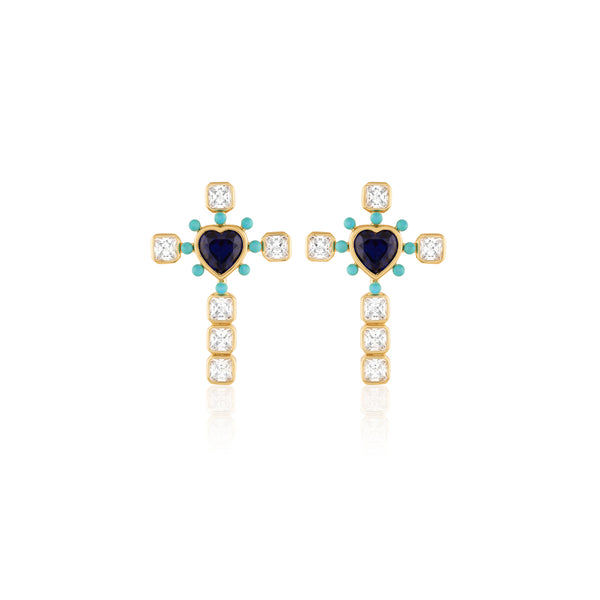 Isharya Cross My Heart Earrings Earrings