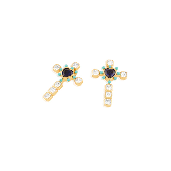 Isharya Cross My Heart Earrings Earrings