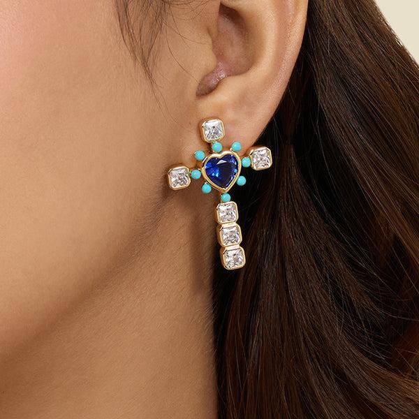 isharya Cross My Heart Earrings Earrings