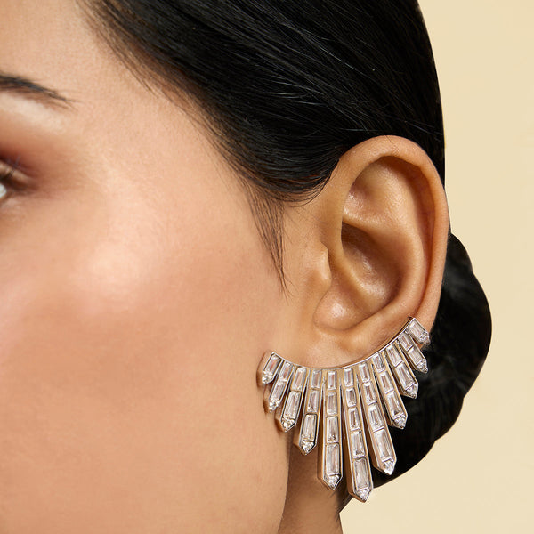 isharya Crown Jewels Statement Studs Earrings