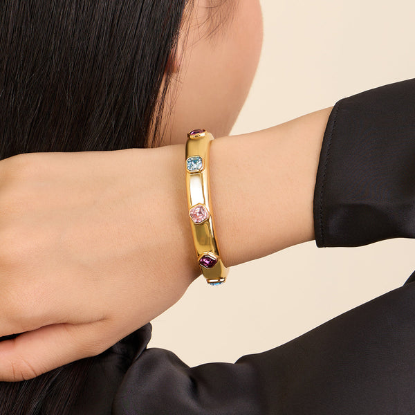 Isharya Crystal Charms Cuff Bracelets M